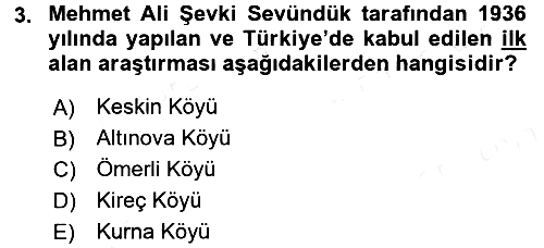 Türk Sosyologları 2015-2016 Tek Ders Sınavı - 3. soru