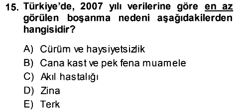 Türkiye´nin Toplumsal Yapısı 2013-2014 Ara Sınav - 15. soru