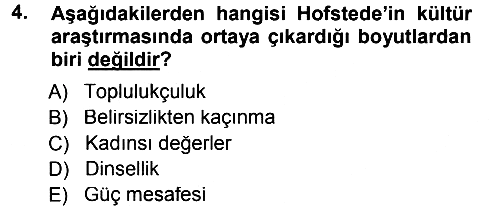 Türkiye´nin Toplumsal Yapısı 2014-2015 Dönem Sonu Sınavı - 4. soru
