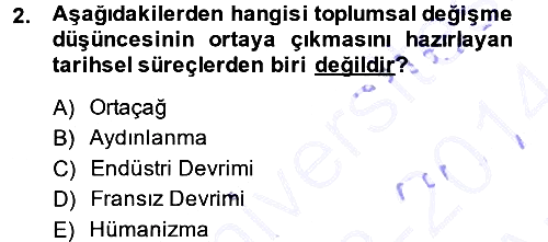 Yeni Toplumsal Hareketler 2013-2014 Ara Sınav - 2. soru