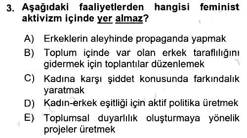 Yeni Toplumsal Hareketler 2021-2022 Ara Sınav - 3. soru