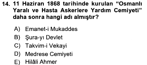 Yeni Toplumsal Hareketler 2016-2017 Dönem Sonu Sınavı - 14. soru