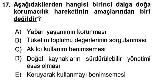 Yeni Toplumsal Hareketler 2023-2024 Dönem Sonu Sınavı - 17. soru