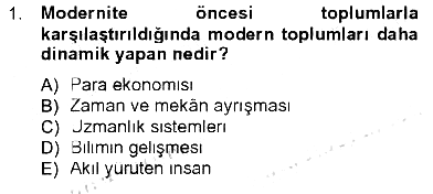 Yeni Toplumsal Hareketler 2012-2013 Tek Ders Sınavı - 1. soru