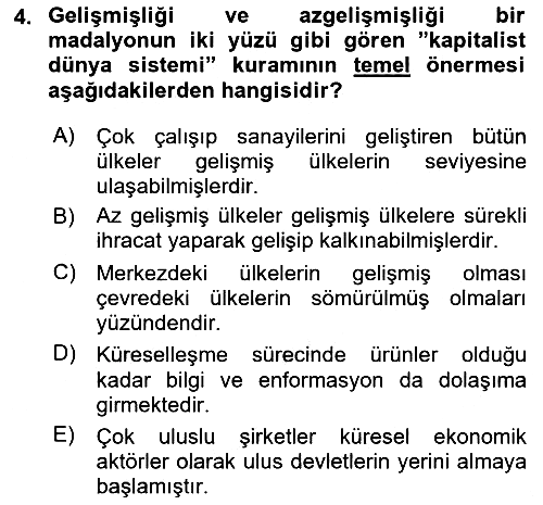Yeni Toplumsal Hareketler 2020-2021 Yaz Okulu Sınavı - 4. soru