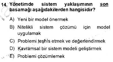 Boş Zaman ve Rekreasyon Yönetimi 2014-2015 Ara Sınav - 14. soru