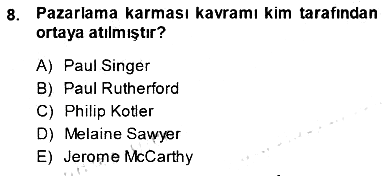 Boş Zaman ve Rekreasyon Yönetimi 2014-2015 Dönem Sonu Sınavı - 8. soru