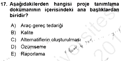 Boş Zaman ve Rekreasyon Yönetimi 2015-2016 Dönem Sonu Sınavı - 17. soru