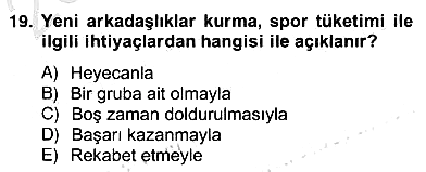 Eğlence Pazarlaması 2012-2013 Ara Sınav - 19. soru