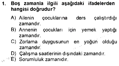 Eğlence Pazarlaması 2012-2013 Dönem Sonu Sınavı - 1. soru