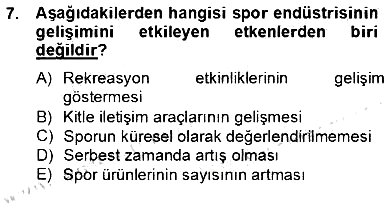 Eğlence Pazarlaması 2012-2013 Dönem Sonu Sınavı - 7. soru