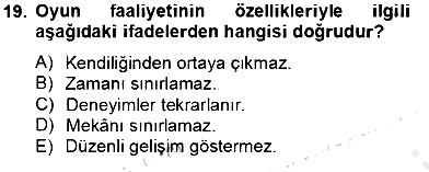 Eğlence Pazarlaması 2012-2013 Dönem Sonu Sınavı - 19. soru