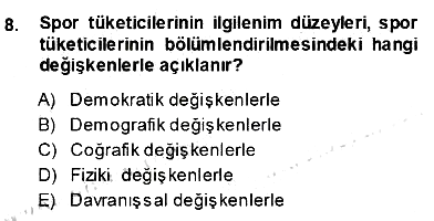 Eğlence Pazarlaması 2013-2014 Dönem Sonu Sınavı - 8. soru
