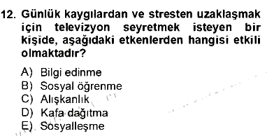 Eğlence Pazarlaması 2013-2014 Dönem Sonu Sınavı - 12. soru