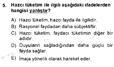 Eğlence Pazarlaması 2014-2015 Dönem Sonu Sınavı - 5. soru