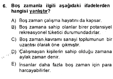 Eğlence Pazarlaması 2014-2015 Dönem Sonu Sınavı - 6. soru