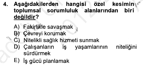 Etkinlik Yönetimi 2012-2013 Ara Sınav - 4. soru