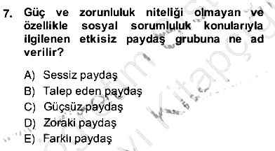 Etkinlik Yönetimi 2013-2014 Ara Sınav - 7. soru