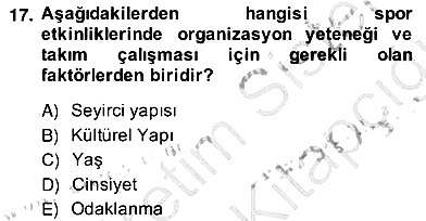 Etkinlik Yönetimi 2013-2014 Ara Sınav - 17. soru