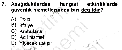 Etkinlik Yönetimi 2014-2015 Ara Sınav - 7. soru