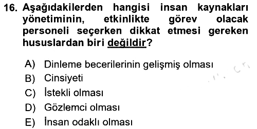 Etkinlik Yönetimi 2024-2025 Ara Sınav - 16. soru
