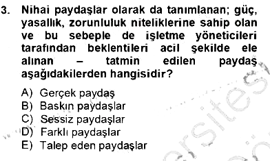 Etkinlik Yönetimi 2012-2013 Dönem Sonu Sınavı - 3. soru