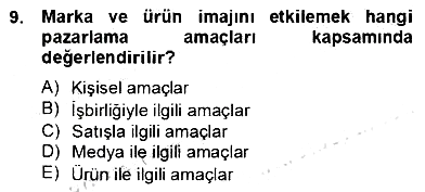 Etkinlik Yönetimi 2012-2013 Dönem Sonu Sınavı - 9. soru
