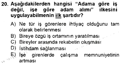 Etkinlik Yönetimi 2012-2013 Dönem Sonu Sınavı - 20. soru