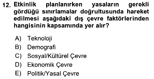 Etkinlik Yönetimi 2021-2022 Dönem Sonu Sınavı - 12. soru