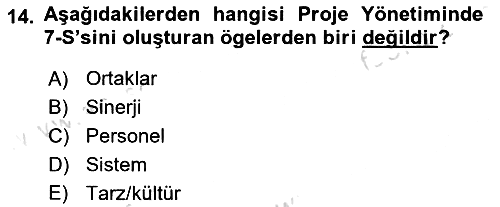 Etkinlik Yönetimi 2021-2022 Dönem Sonu Sınavı - 14. soru