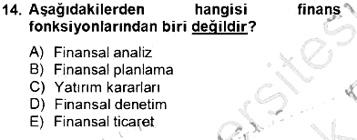 Etkinlik Yönetimi 2013-2014 Tek Ders Sınavı - 14. soru