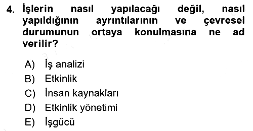 Etkinlik Yönetimi 2015-2016 Tek Ders Sınavı - 4. soru