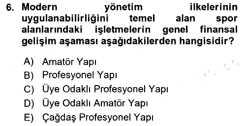 Etkinlik Yönetimi 2023-2024 Yaz Okulu Sınavı - 6. soru