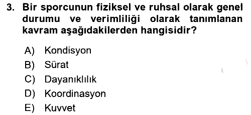 Spor Bilimlerine Giriş 2021-2022 Ara Sınav - 3. soru