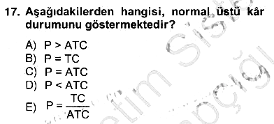 Spor Ekonomisi 2012-2013 Ara Sınav - 17. soru