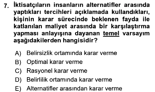 Spor Ekonomisi 2017-2018 Ara Sınav - 7. soru