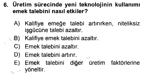 Spor Ekonomisi 2015-2016 Dönem Sonu Sınavı - 6. soru