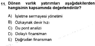Spor Finansmanı 2013-2014 Ara Sınav - 11. soru