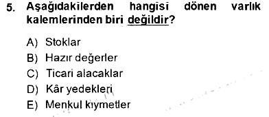 Spor Finansmanı 2014-2015 Dönem Sonu Sınavı - 5. soru