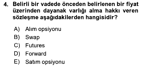 Spor Finansmanı 2023-2024 Dönem Sonu Sınavı - 4. soru