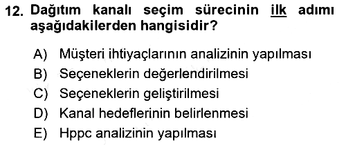 Spor Pazarlaması 2017-2018 Dönem Sonu Sınavı - 12. soru