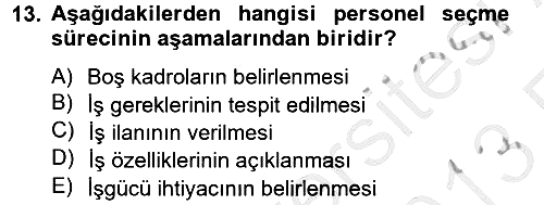 Spor Yönetimi 2012-2013 Ara Sınav - 13. soru