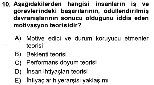 Spor Yönetimi 2015-2016 Ara Sınav - 10. soru