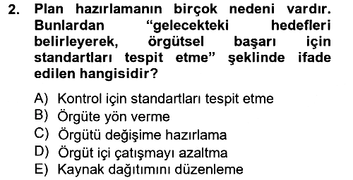 Spor Yönetimi 2013-2014 Dönem Sonu Sınavı - 2. soru