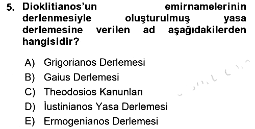 Bizans Tarihi 2015-2016 Dönem Sonu Sınavı - 5. soru