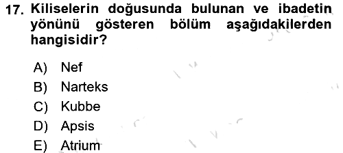 Bizans Tarihi 2015-2016 Dönem Sonu Sınavı - 17. soru