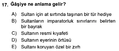 Büyük Selçuklu Tarihi 2024-2025 Dönem Sonu Sınavı - 17. soru