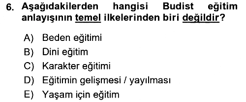 Eğitim Tarihi 2016-2017 3 Ders Sınavı - 6. soru