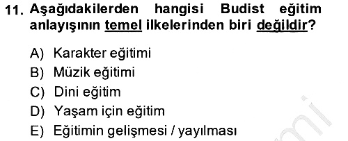 Eğitim Tarihi 2014-2015 Ara Sınav - 11. soru