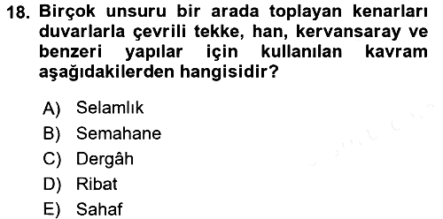 Eğitim Tarihi 2017-2018 Ara Sınav - 18. soru
